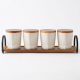 Spice Jar Set 4 Pcs With Wooden Stand
